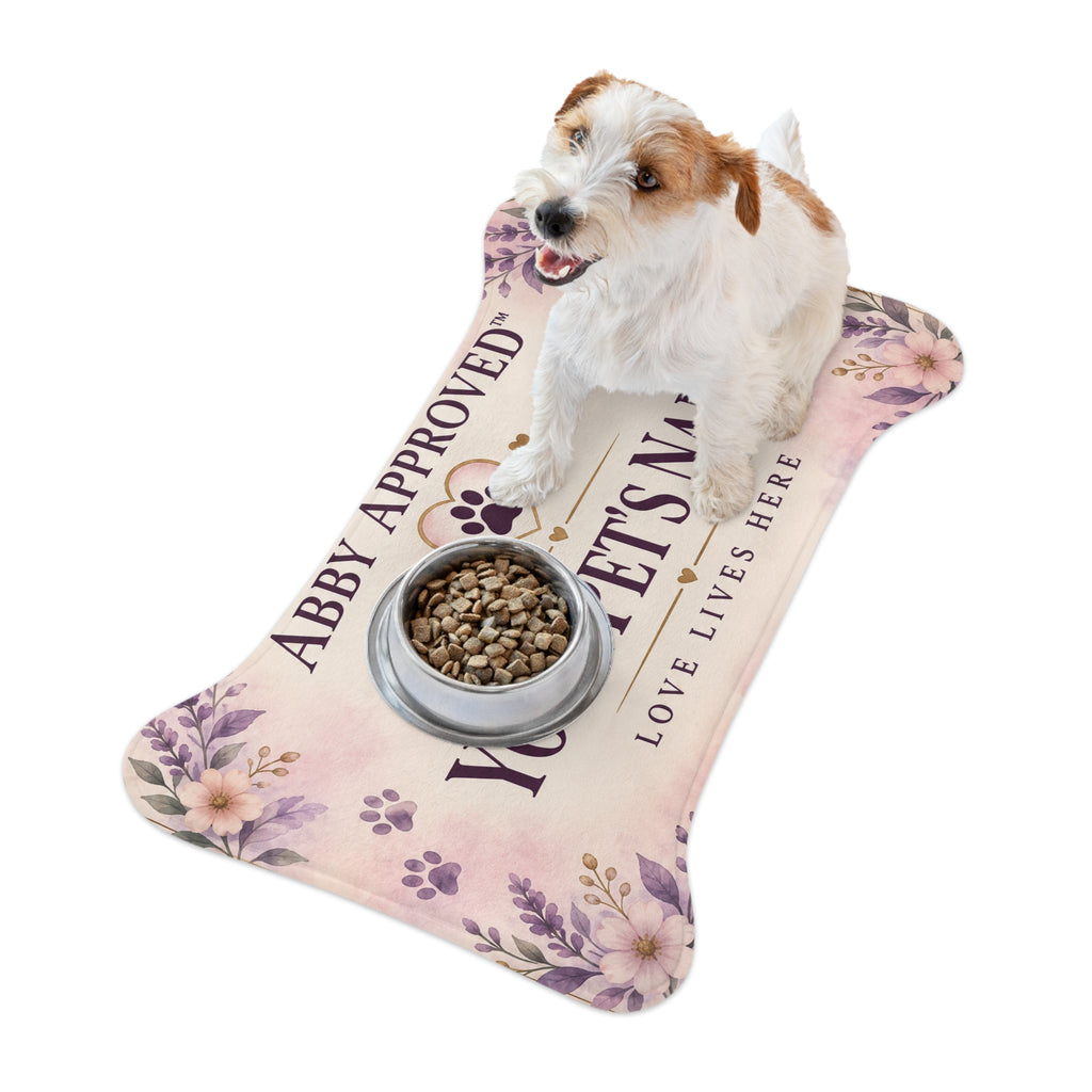 Abby Approved™ Personalized Pet Feeding Mat — Love Lives Here