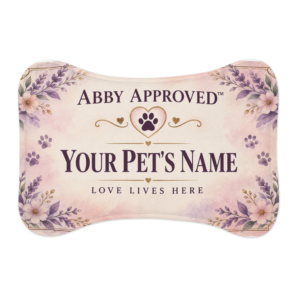 Abby Approved™ Personalized Pet Feeding Mat — Love Lives Here