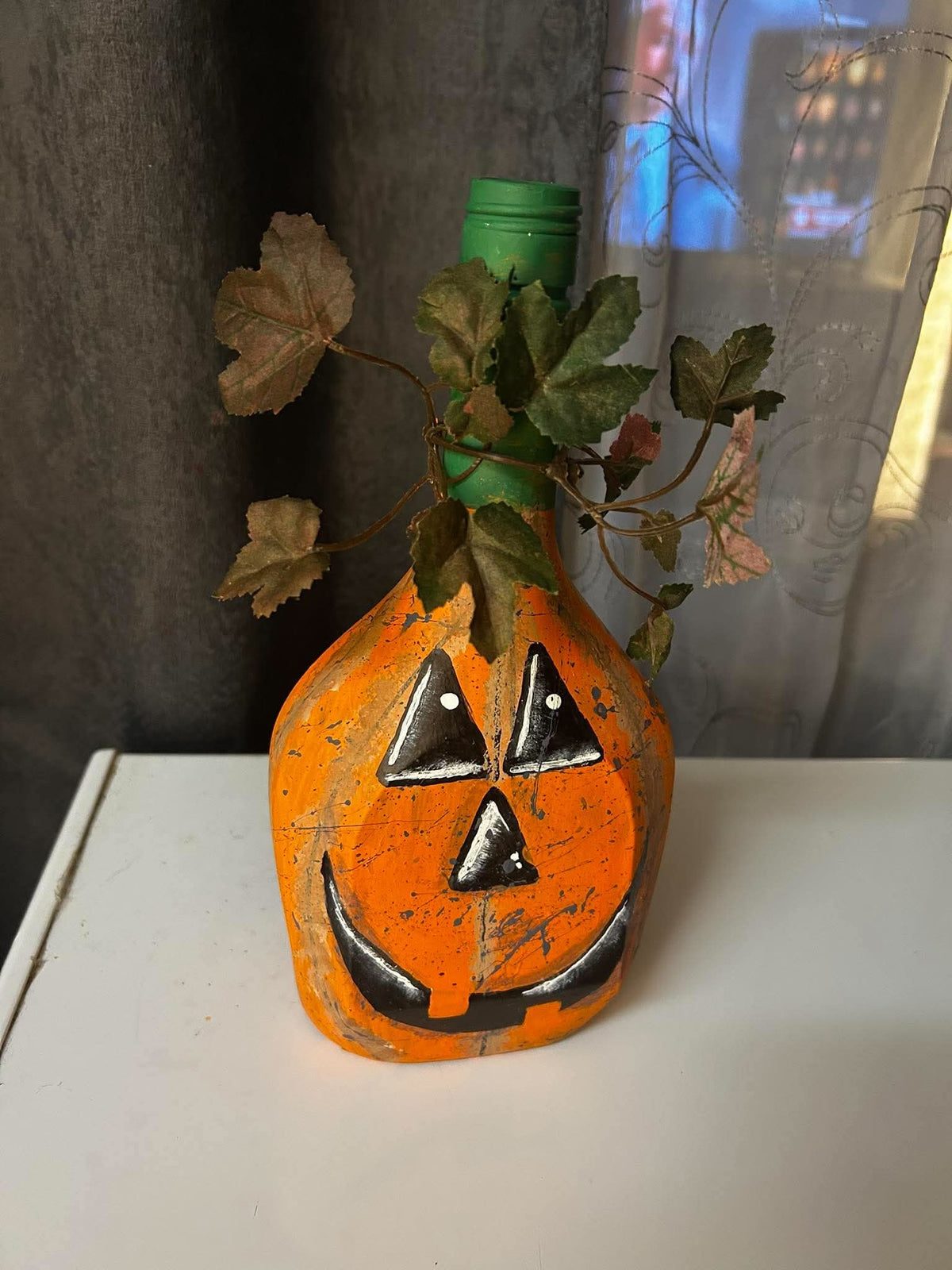 Hand-painted Halloween BOO-tle #6 — Classic Jack